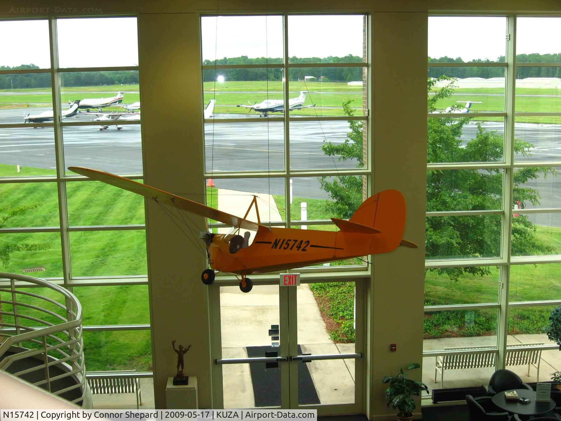 N15742, 1936 Aeronca C-3 C/N A638, Aeronca C-3 model in FBO lobby