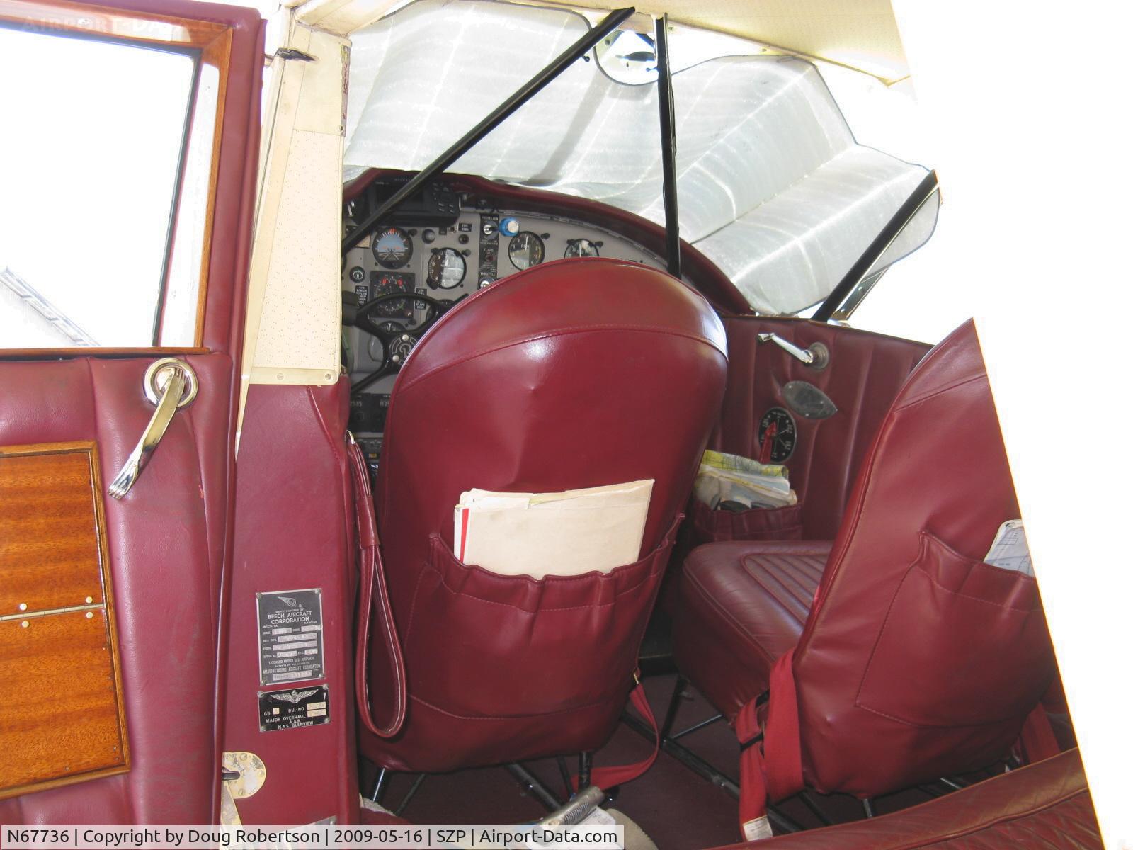 N67736, 1943 Beech D17S Staggerwing C/N 4848, 1943 Beech D17S STAGGERWING, P&W R-985 Wasp Jr. 450 Hp, interior