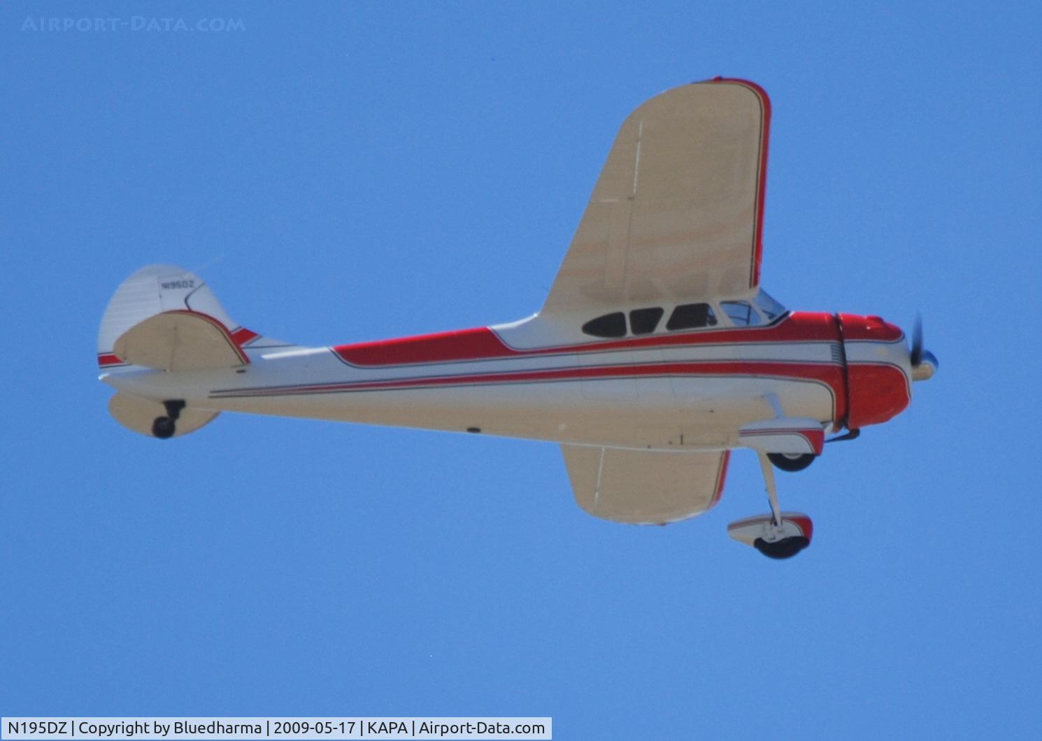 N195DZ, 1953 Cessna 195B Businessliner C/N 16077, Over APA.