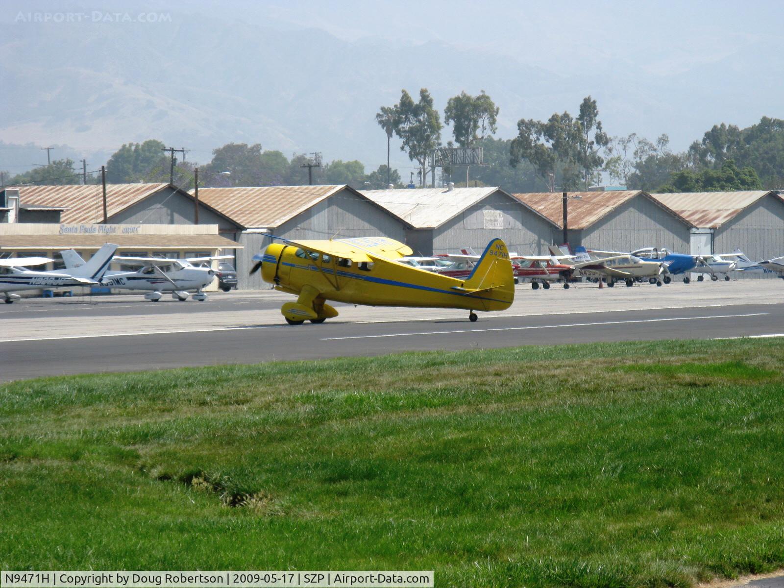 N9471H, Howard Aircraft DGA-15P C/N 813, Howard DGA-15P 'Best Buddy', P&W R-985 Wasp Jr. 450 Hp, taxi off Rwy 22