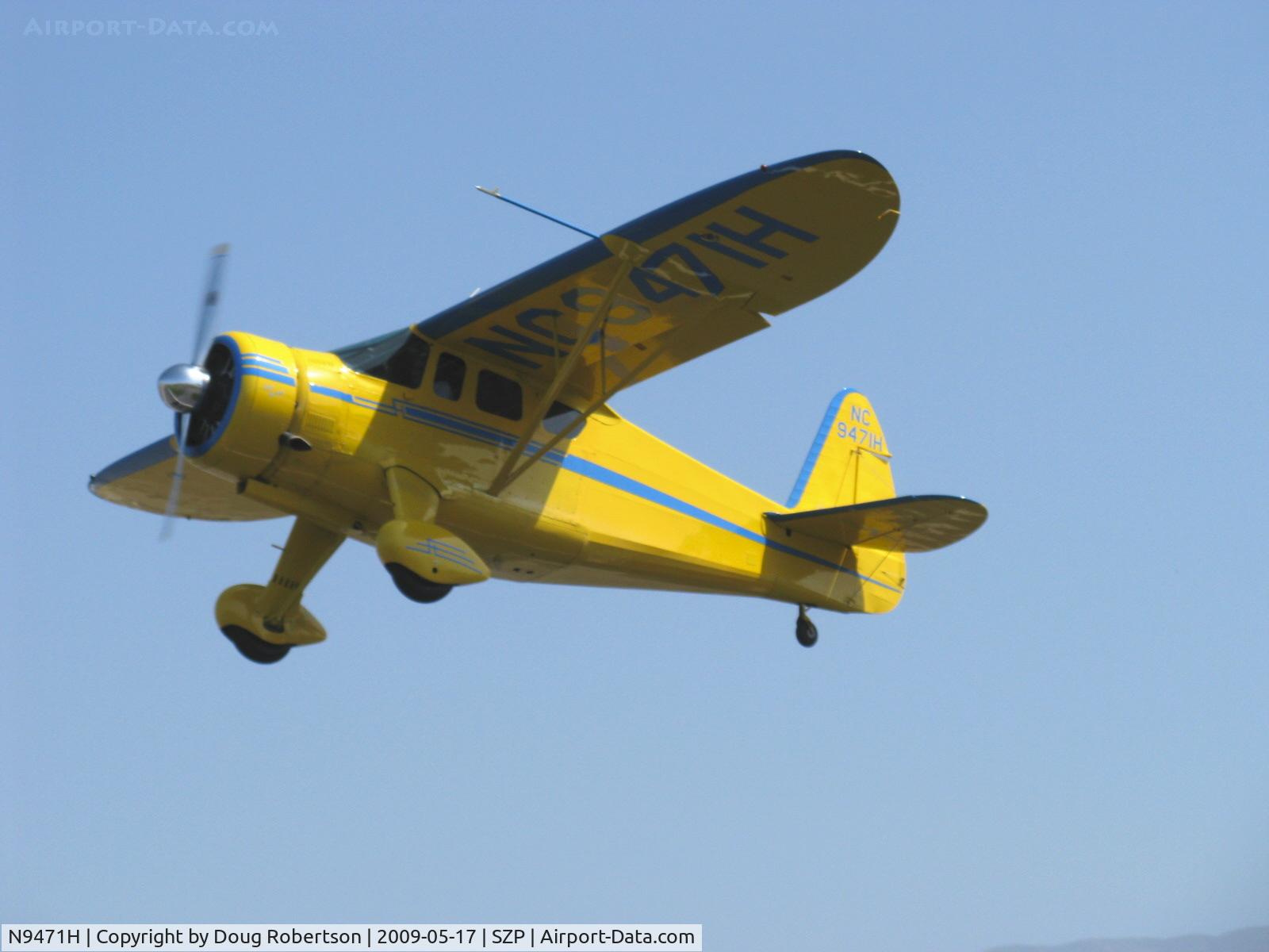 N9471H, Howard Aircraft DGA-15P C/N 813, Howard DGA-15P 'Best Buddy', P&W R-985 Wasp Jr. 450 Hp, takeoff climb Rwy 22