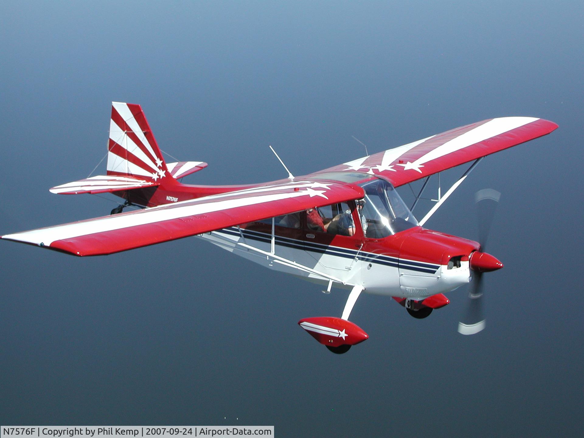 N7576F, 1969 Champion 7GCBC C/N 231-70, Formation with another Citabria