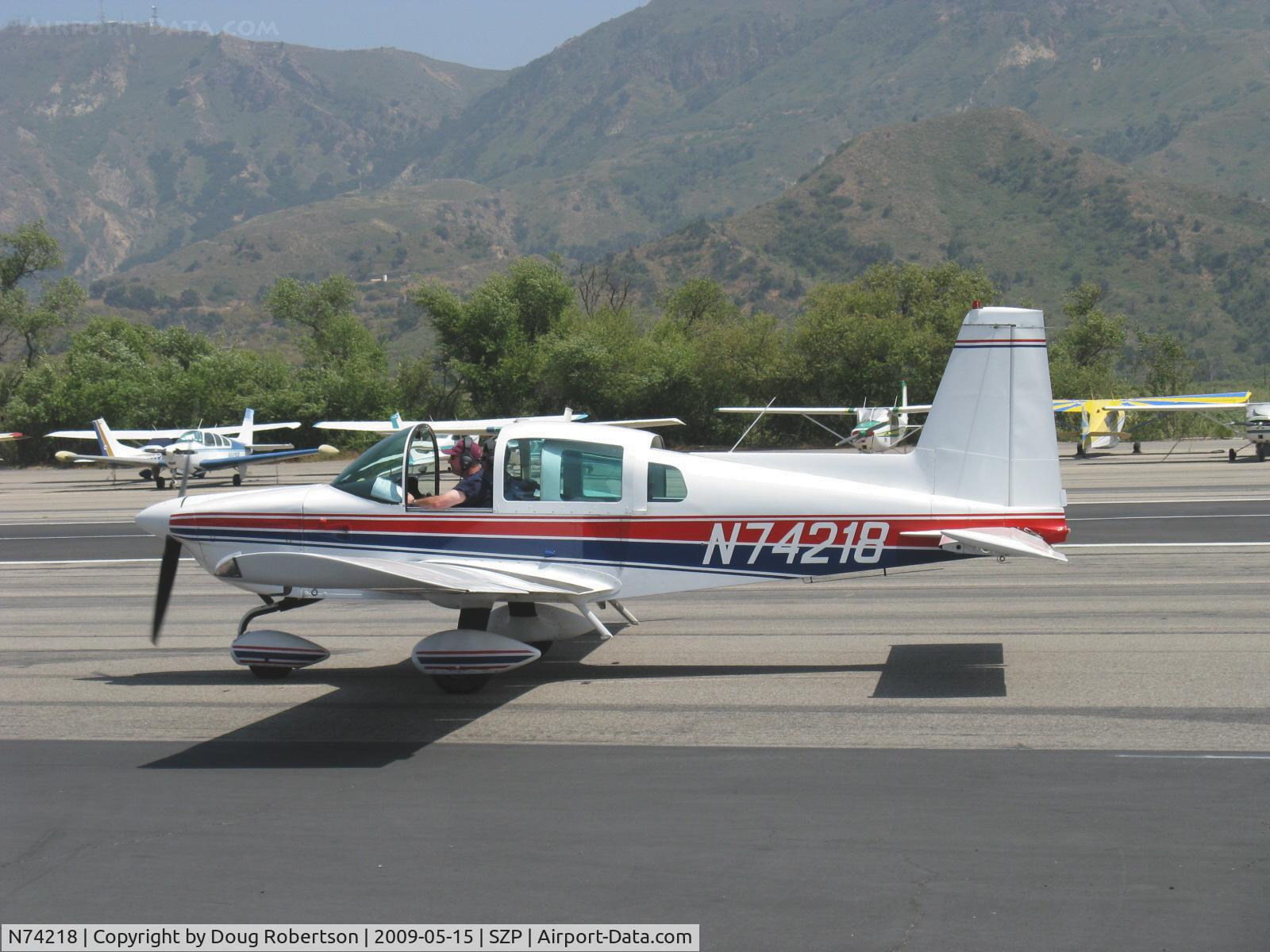 N74218, 1975 Grumman American AA-5B Tiger C/N AA5B-0164, 1975 Grumman American AA-5B TIGER, Lycoming O&VO-360 180 Hp, taxi