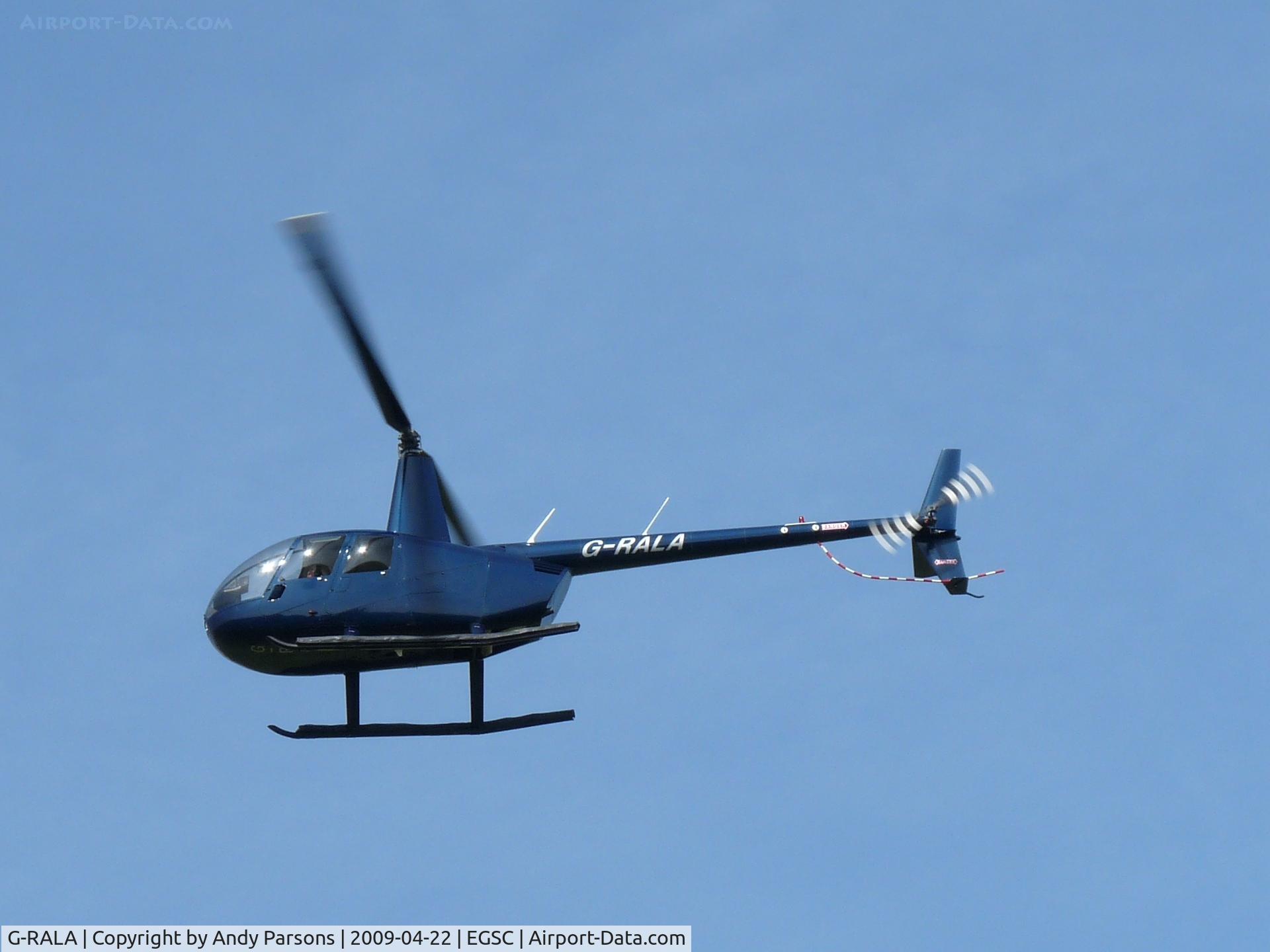 G-RALA, 2005 Robinson R44 II C/N 10788, training at its home base Cambridge