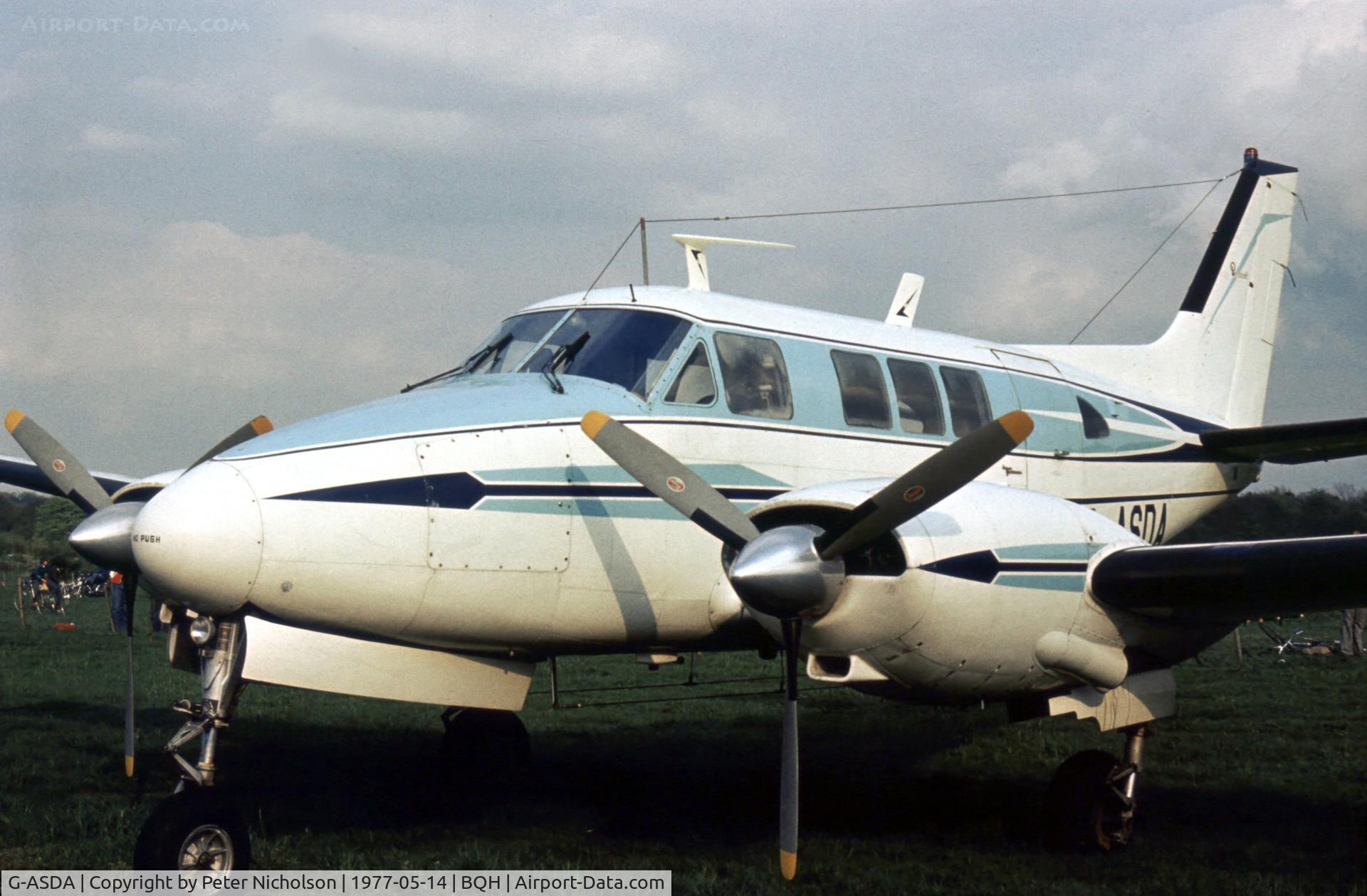 G-ASDA, 1962 Beech 65-80 Queen Air C/N LD-64, This Queen Air attended the 1977 Biggin Hill Air Fair.