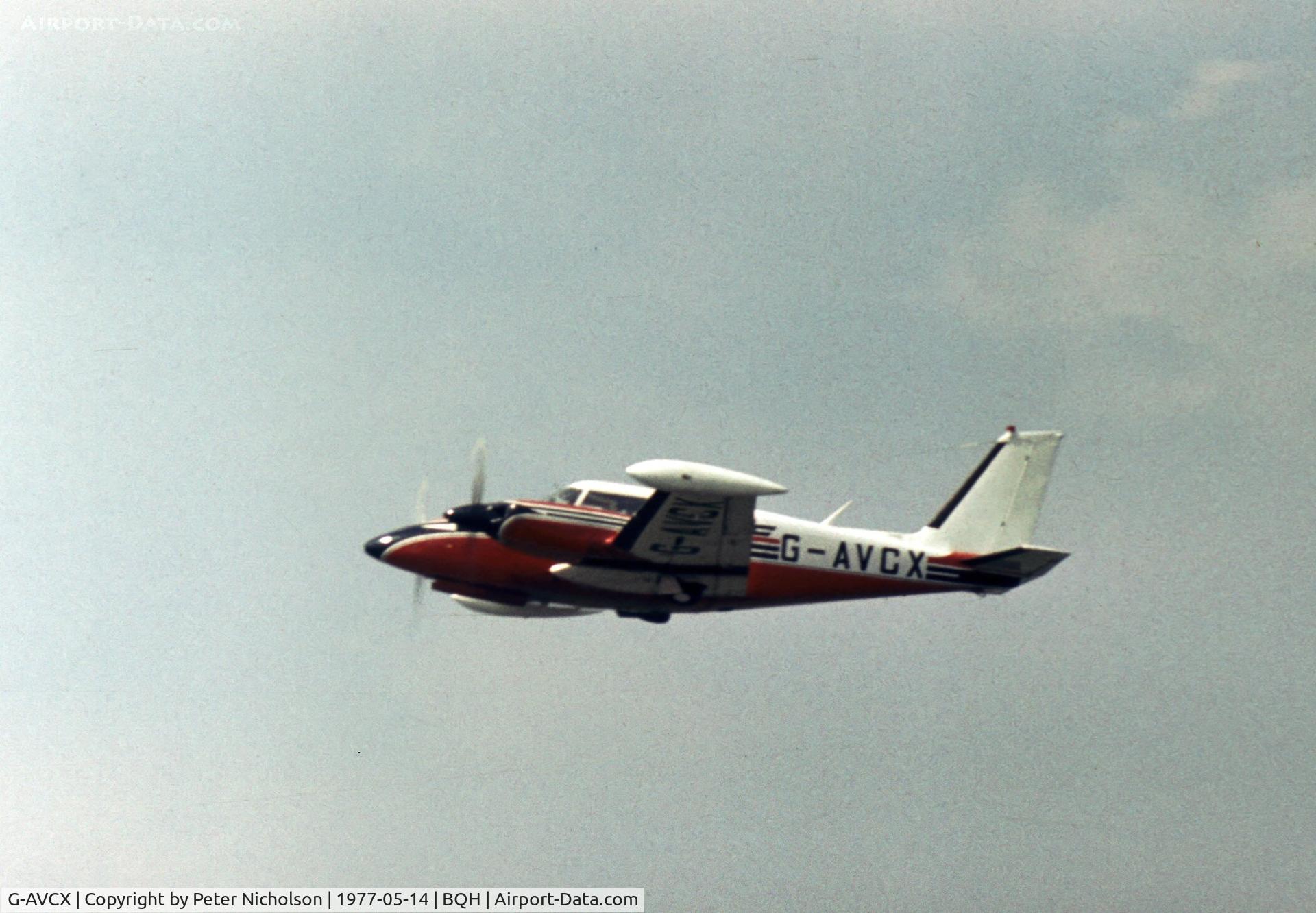G-AVCX, 1966 Piper PA-30 Twin Comanche Twin Comanche C/N 30-1302, This Twin Comanche was present at the 1977 Biggin Hill Air Fair.