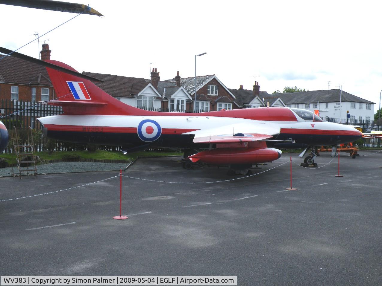 WV383, 1965 Hawker Hunter T.7 C/N 41H-670829, Hunter preserved at Farnborough
