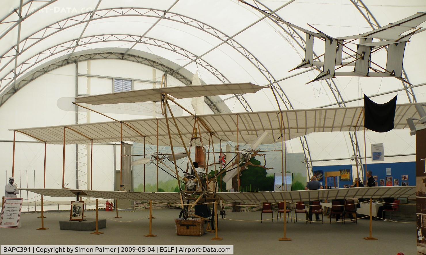 BAPC391, British Army Aircraft Cody 1A Replica C/N 1A, Replica of Cody Army Aeroplane No.1 preserved at Farnborough, note the Cody Kite