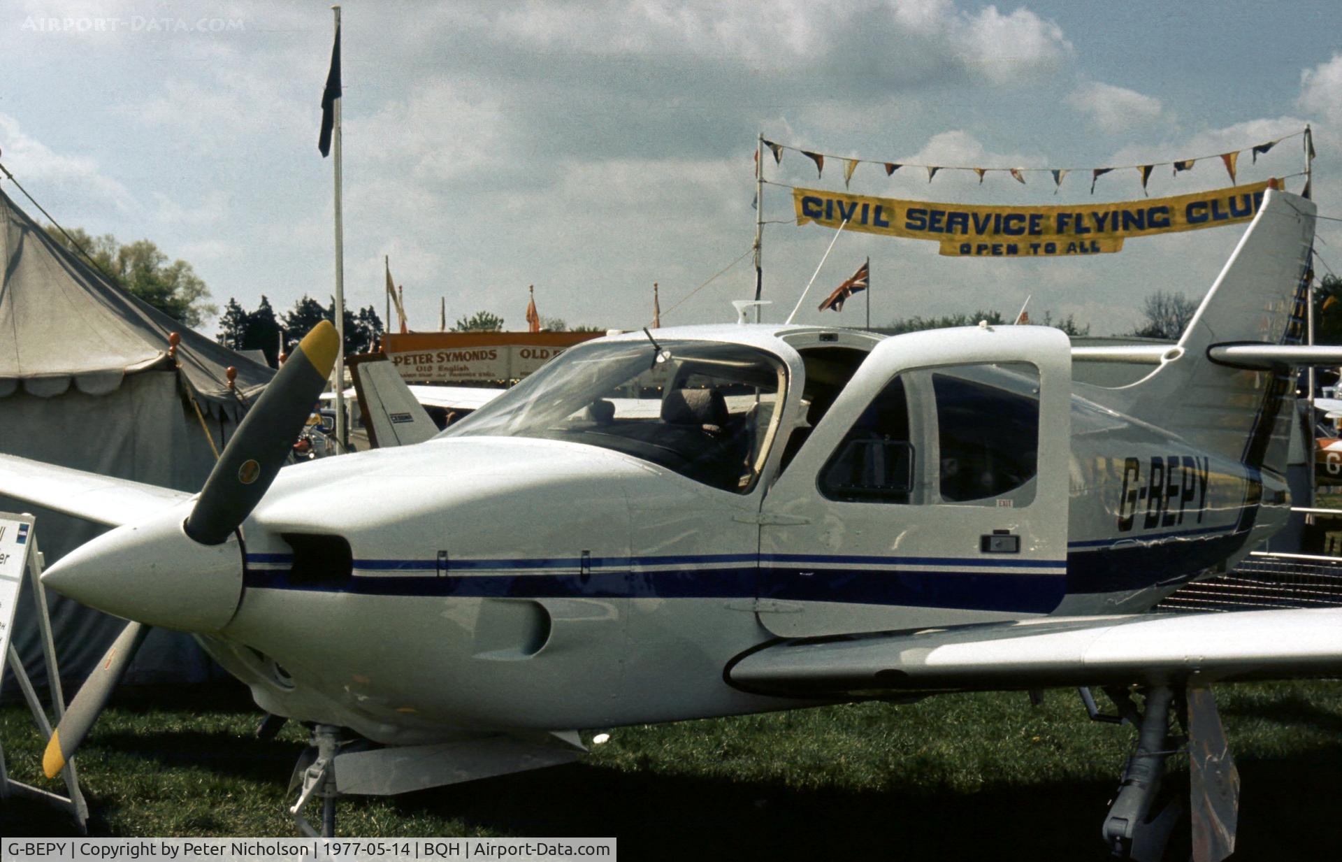 G-BEPY, 1977 Rockwell Commander 112B C/N 524, This Commander was on display at the 1977 Biggin Hill Air Fair.