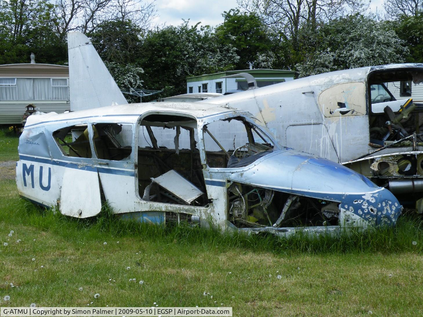 G-ATMU, 1965 Piper PA-23-160 Apache C/N 23-2000, The remains of an Apache at Sibson, the one behind is G-ARBN
