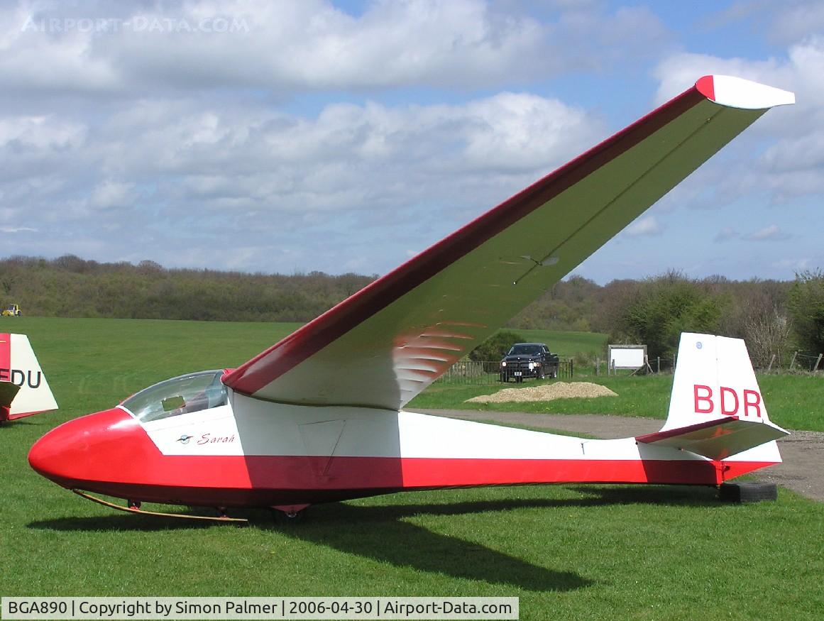 BGA890, Slingsby T-45 Swallow C/N 1243, Slingsby T.45 Swallow, c/n: 1243, at Challock