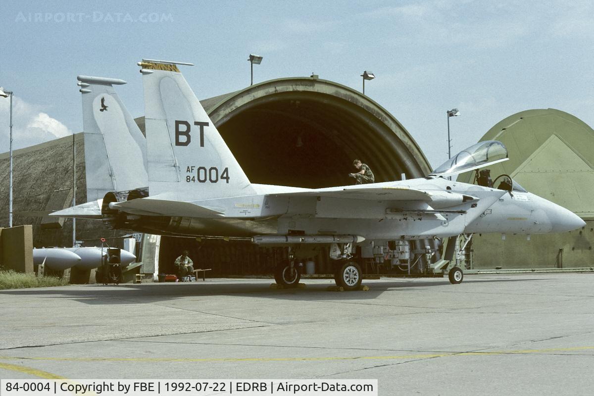 84-0004, McDonnell Douglas F-15C Eagle C/N 0912/C307, preflight inspection at Bitburg