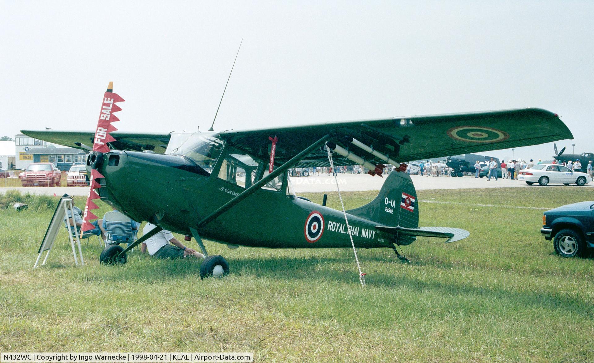 N432WC, Cessna 305 C/N 21912, Cessna 305 (L-19/O-1 Bird Dog) at 1998 Sun 'n Fun, Lakeland FL