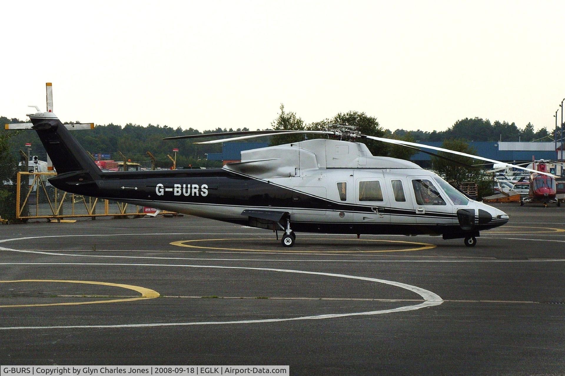 G-BURS, 1980 Sikorsky S-76A C/N 760040, Parked in the Premiair compound on the west side of Blackbushe. Previously G-OHTL. Owner/Operator is Premiair Aviation Services Ltd.