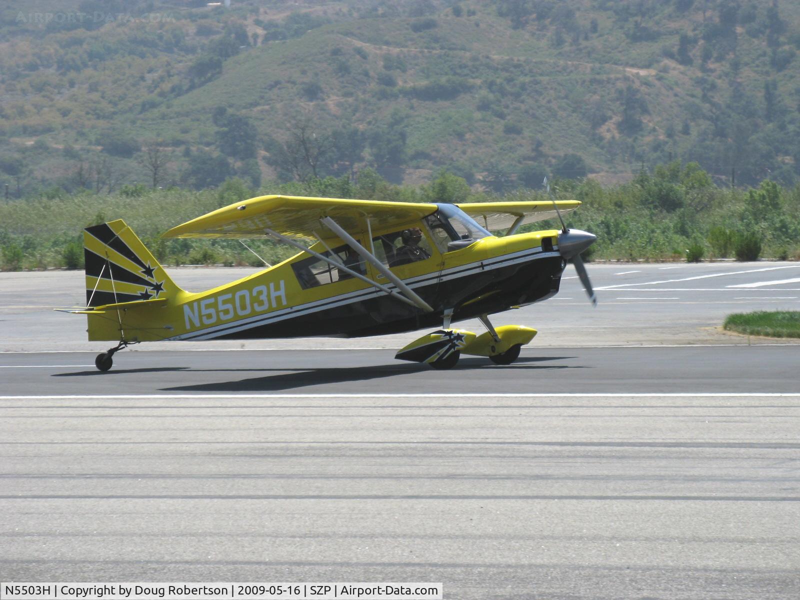 N5503H, 1978 Bellanca 8KCAB Super Decathlon C/N 413-78, 1978 Bellanca 8KCAB SUPER DECATHLON fully aerobatic, Lycoming AEIO-360 180 Hp, CS prop, near symmetrical wing airfoil, rated +6g -5g, landing roll Rwy 22