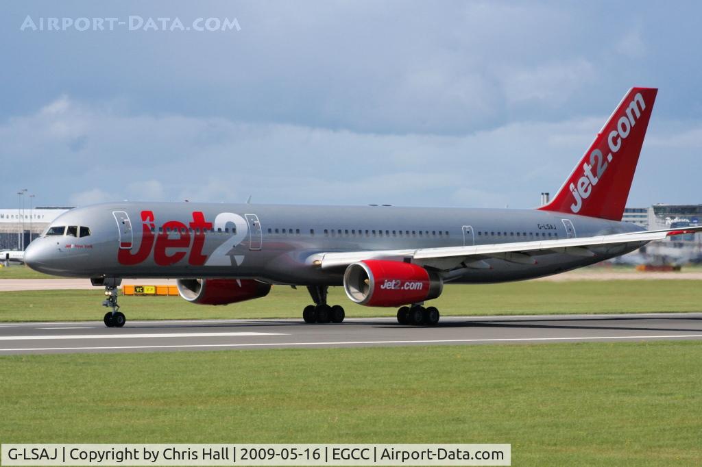 G-LSAJ, 1990 Boeing 757-236 C/N 24793, Jet2, Previous ID's include G-BRJJ; G-OOOT; G-CDUP