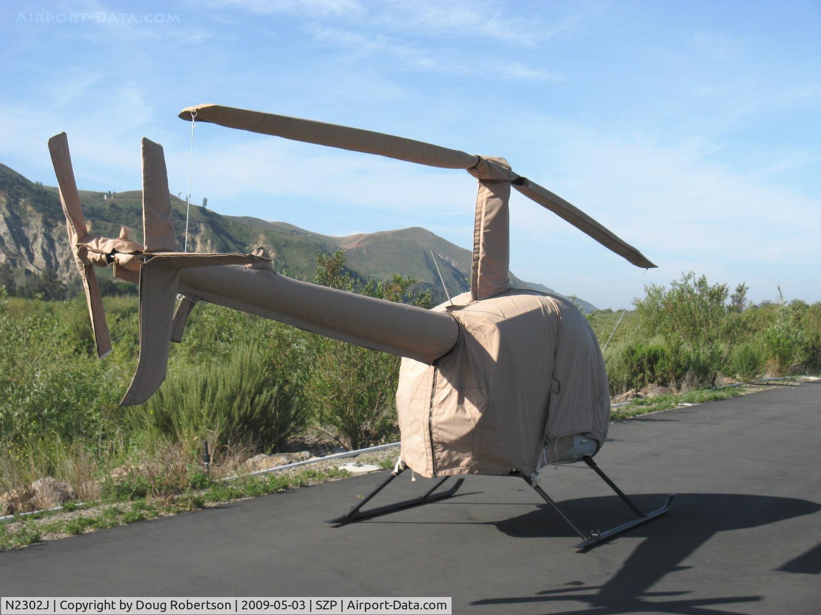 N2302J, 1946 Robinson R22 Beta C/N 1946, 1946 (sic) Robinson R22 BETA, full covers-(in stealth mode)