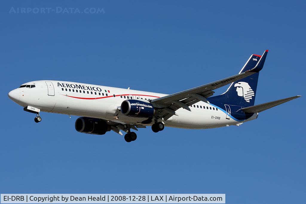 EI-DRB, 2006 Boeing 737-852 C/N 35115, AeroMexico EI-DRB on short-final to RWY 25L.