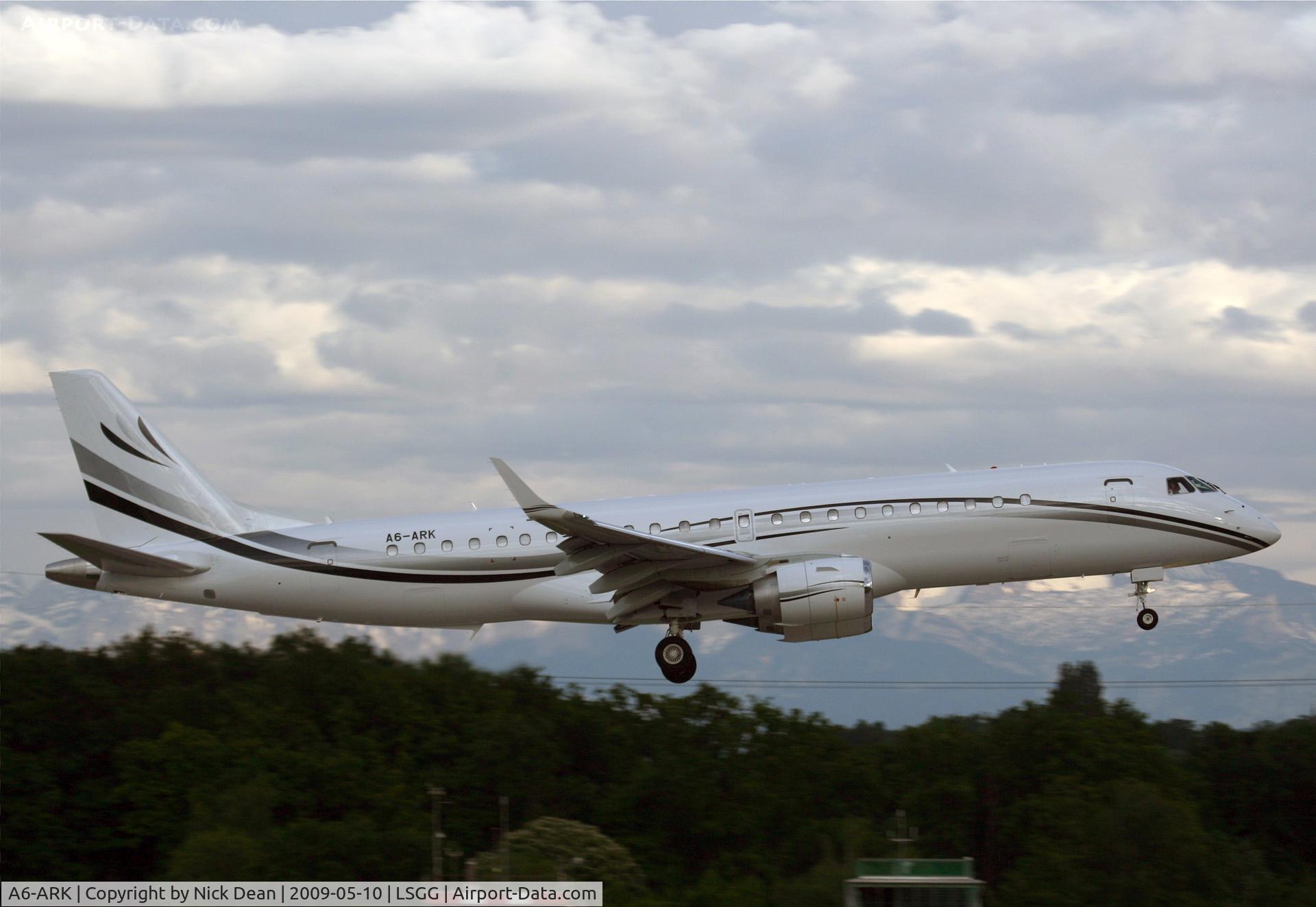 A6-ARK, 2007 Embraer ERJ-190-100ECJ Lineage 1000 C/N 19000109, LSGG