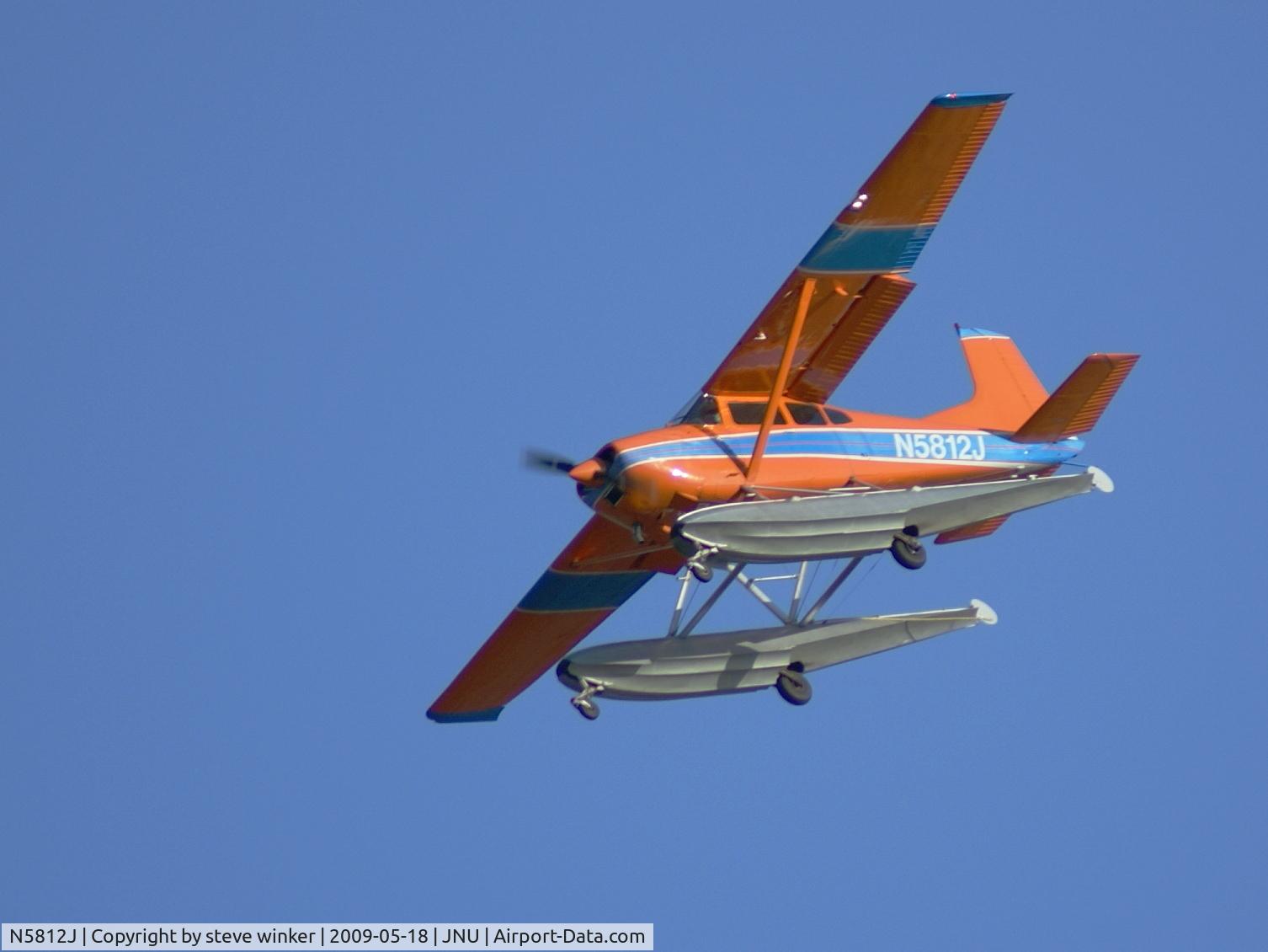 N5812J, 1970 Cessna A185E Skywagon 185 C/N 18501781, Approach at Juneau Alaska
