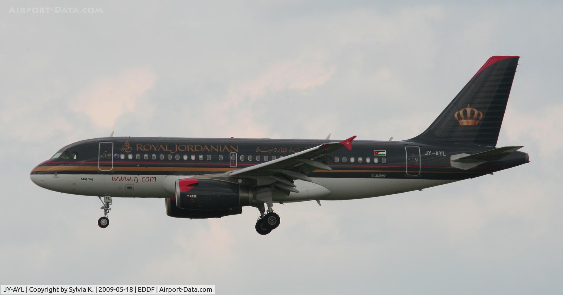 JY-AYL, 2008 Airbus A319-132 C/N 3428, Royal Jordanien