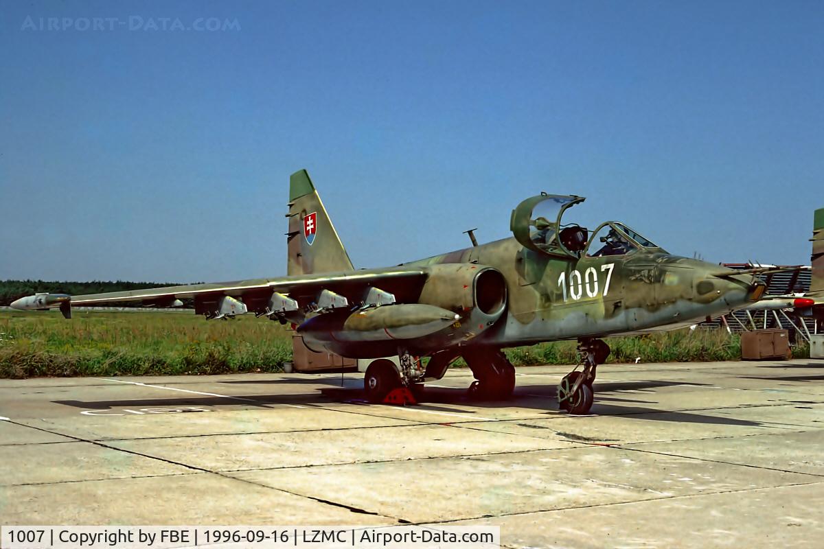 1007, Sukhoi Su-25K C/N 25508110007, Slovakia Air Force Su25K