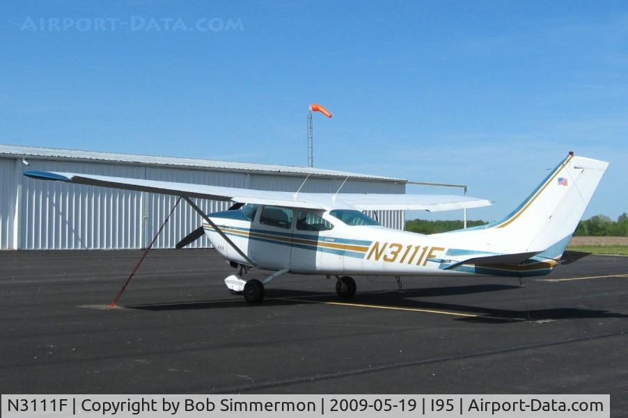 N3111F, 1966 Cessna 182J Skylane C/N 18257211, On the ramp at Kenton, Ohio