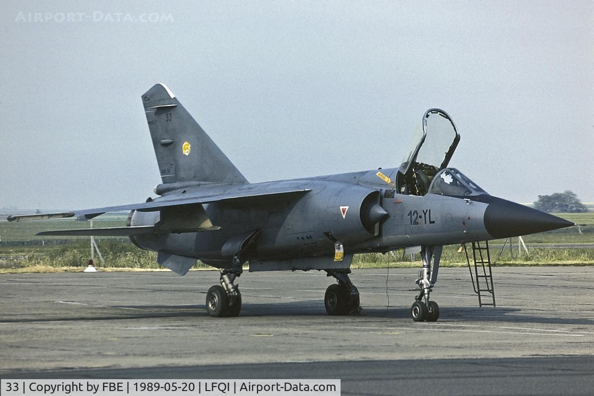 33, Dassault Mirage F.1C C/N Not found 33, Mirage F1 12-YL at Cambrai during the late eighties