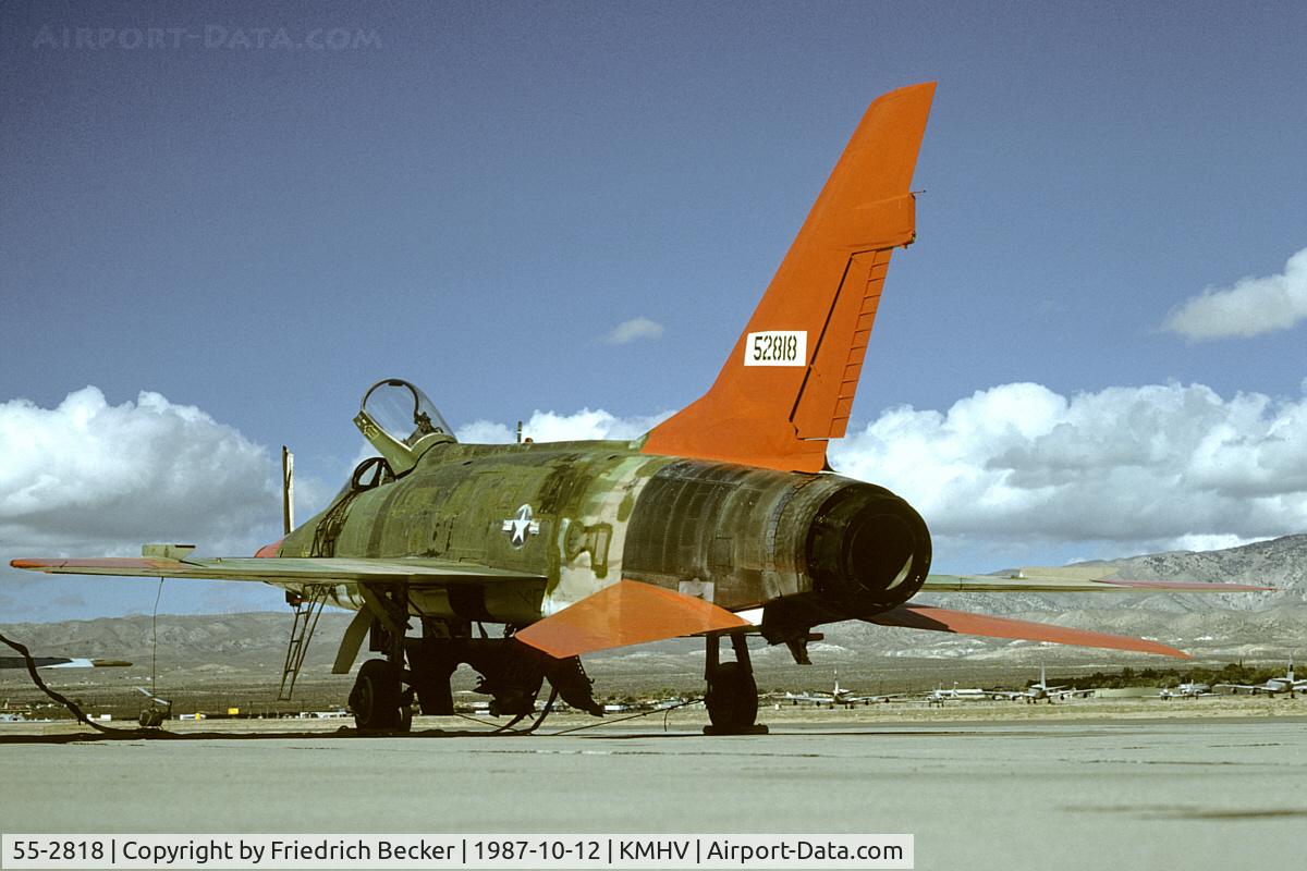 55-2818, 1956 North American QF-100D Super Sabre C/N 224-85, QF-100D at Mojave