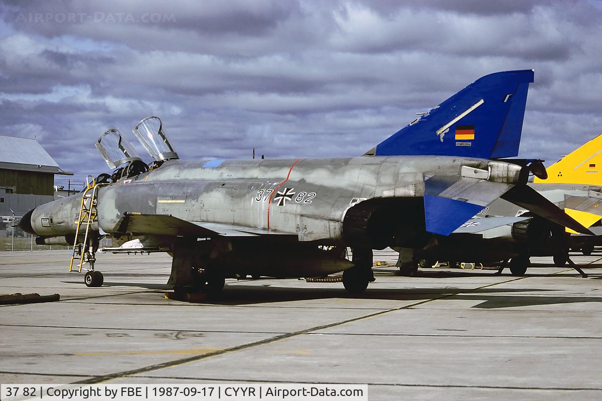 37 82, 1972 McDonnell Douglas F-4F Phantom II C/N 4553, flightline scene at Goose Bay