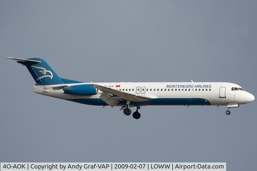 4O-AOK, 1989 Fokker 100 (F-28-0100) C/N 11272, Montenegro Airlines F100