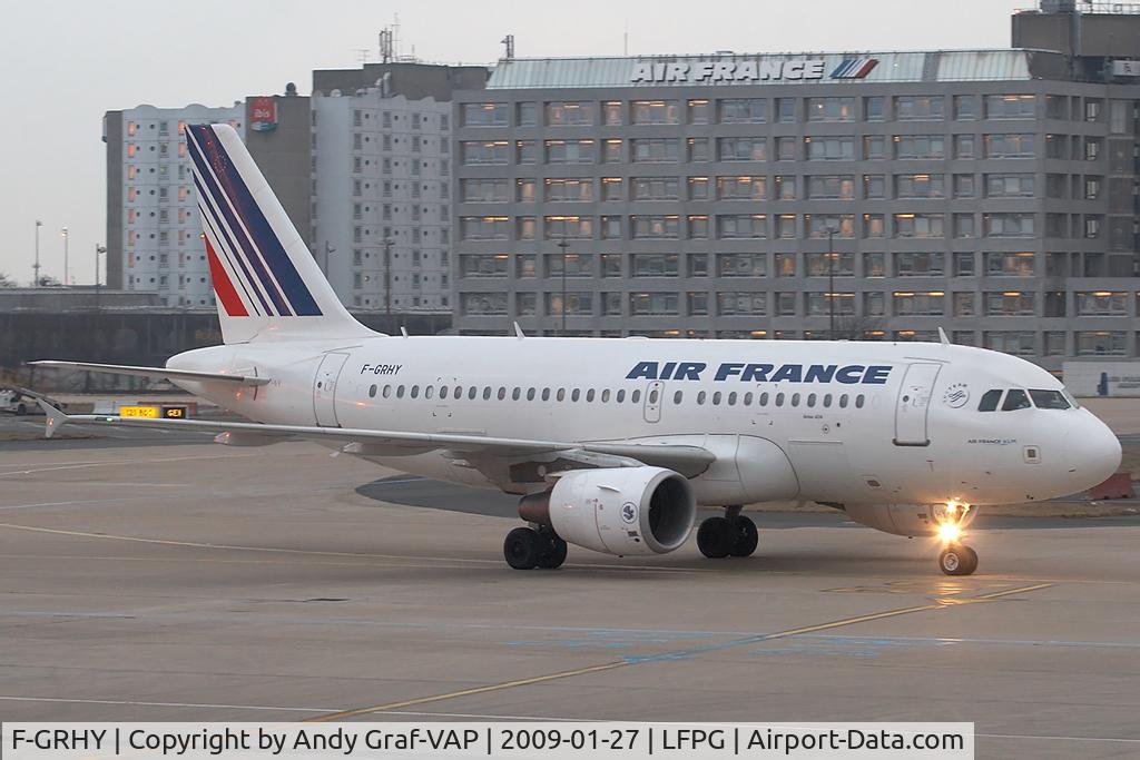 F-GRHY, 2001 Airbus A319-111 C/N 1616, Air France A319