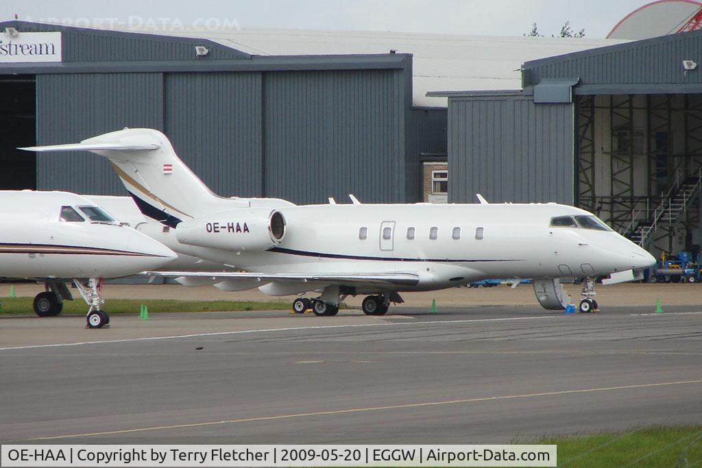 OE-HAA, 2008 Bombardier Challenger 300 (BD-100-1A10) C/N 20232, Austrian Challenger 300 at Luton