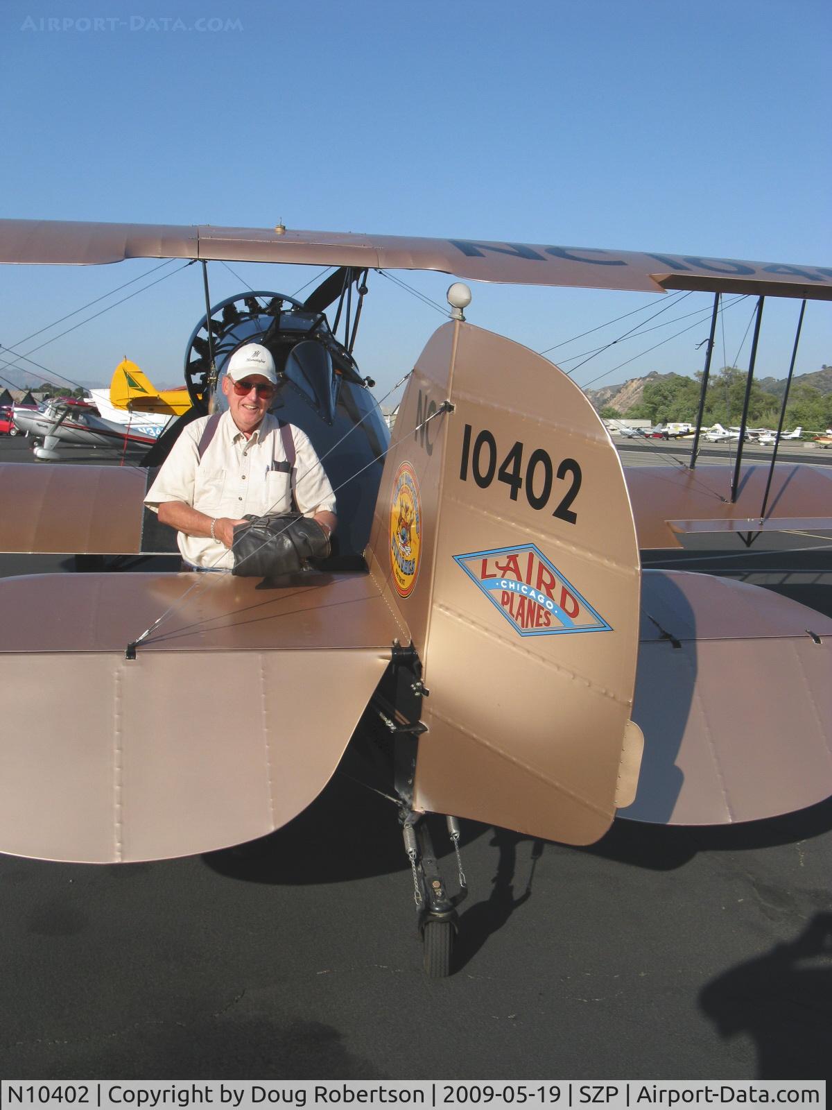 N10402, 1930 Laird LC-1B-300 C/N 188, 1930 Laird LC-1B-300 SPORT 'Wings of Progress II', Wright J-6-9/R975 Whirlwind 300 Hp 9 cylinder radial, stunning gloss black & rose gold finish, total restoration, the Laird and me, thanks to George Lazik.