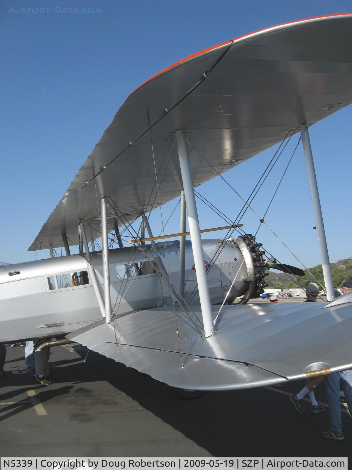 N5339, 1928 Boeing 40C C/N 1043, 1928 Boeing B 40C Airliner, original P&W 420 Hp Wasp replaced by 600 Hp Wasp derated to 525 Hp with CS prop for safe short field ops, four ailerons (uppers & lowers)