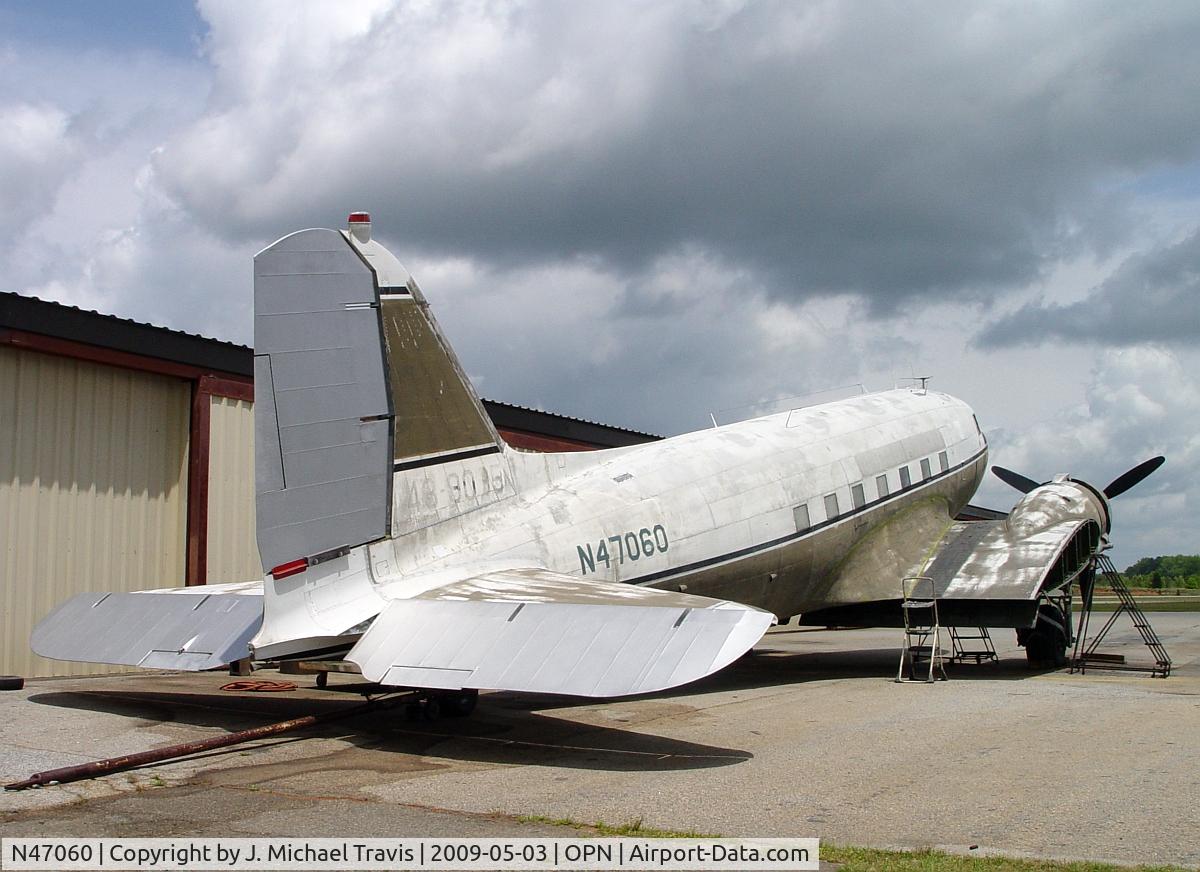 N47060, 1943 Douglas C-47A Skytrain C/N 19066, Tiger Lady almost back to flying condition.  Based at KRMG for a while, now at KOPN.