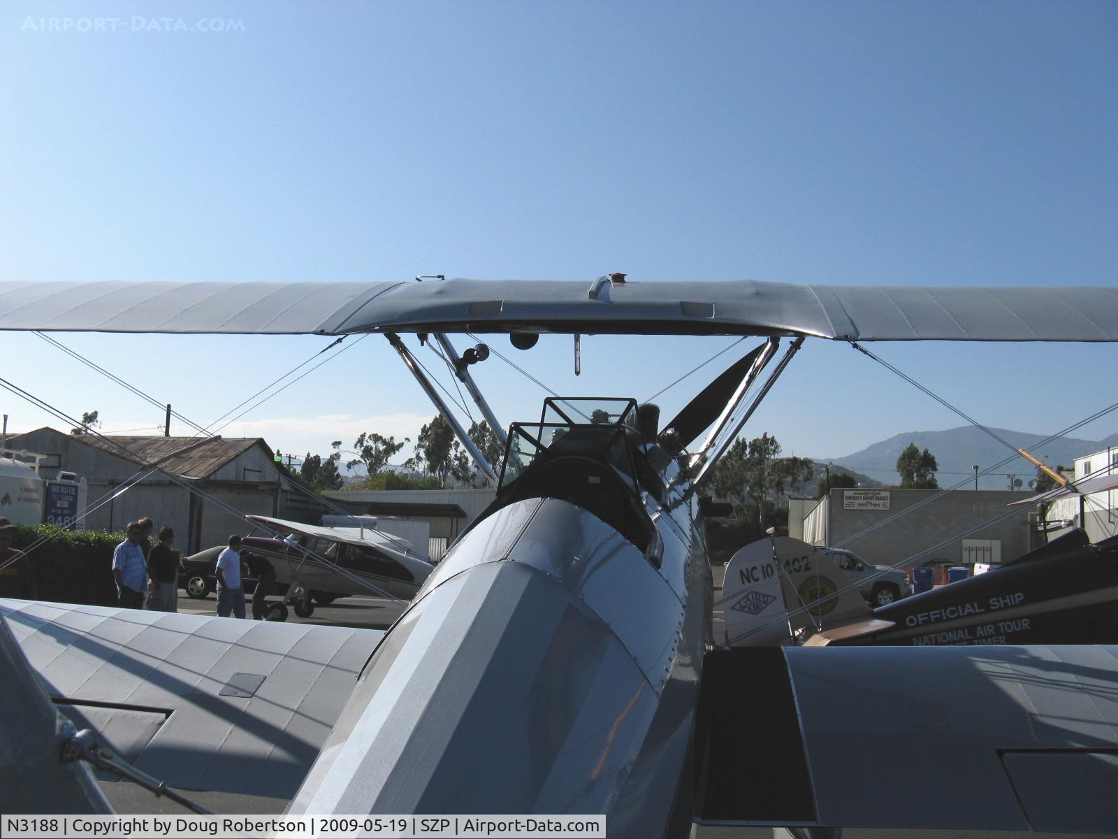 N3188, 1945 Boeing B75N1 C/N 75-2599, 1945 Boeing Stearman Navy N2S-1 as B75N1, Continental W670 220 Hp