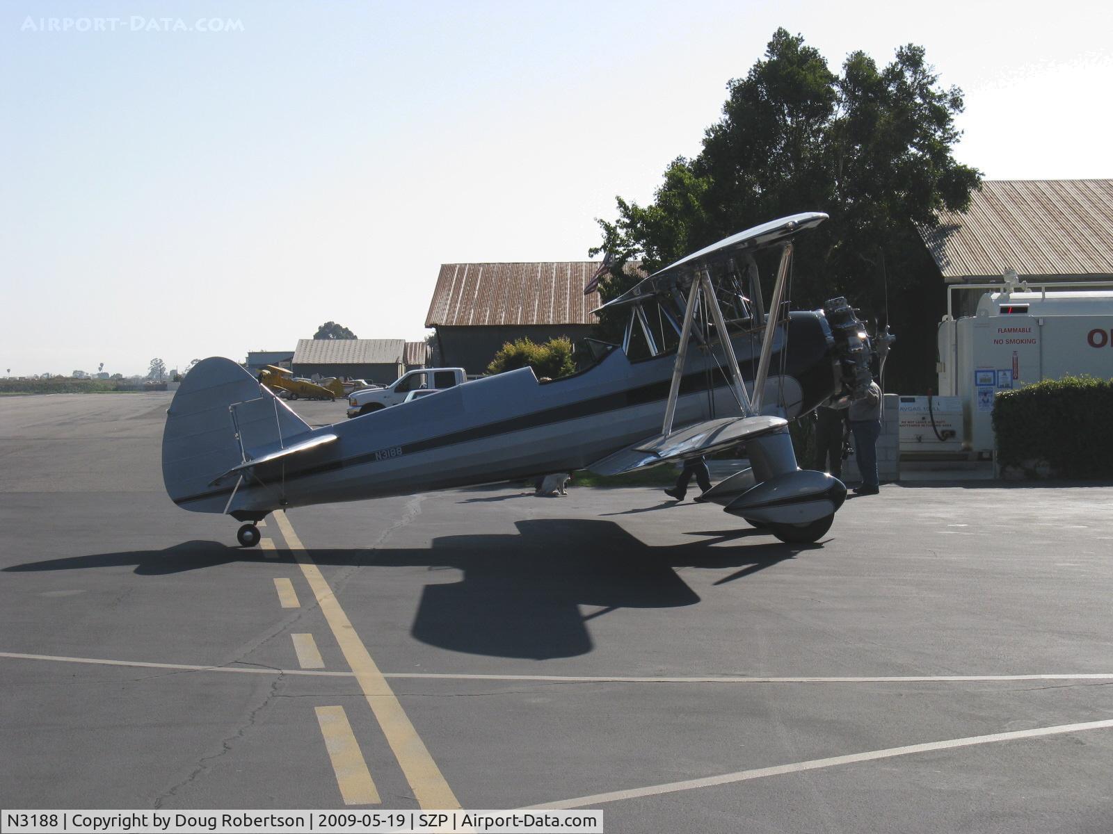 N3188, 1945 Boeing B75N1 C/N 75-2599, 1945 Boeing Stearman Navy N2S-1 as B75N1, Continental W670 220 Hp
