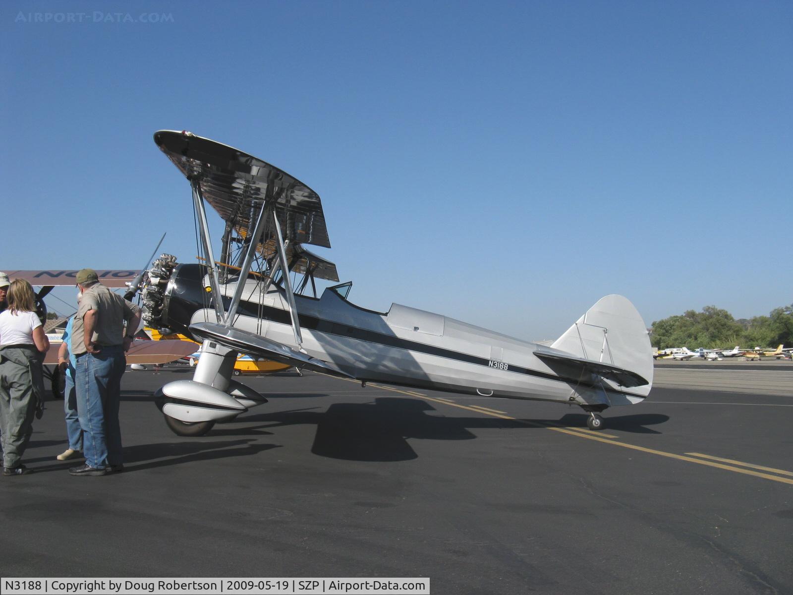 N3188, 1945 Boeing B75N1 C/N 75-2599, 1945 Boeing Stearman Navy N2S-1 as B75N1, Continental W670 220 Hp, ex Steve McQueen aircraft in stunning new livery!