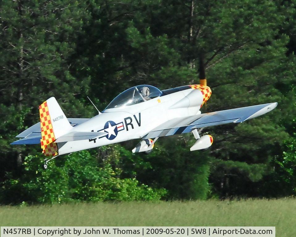 N457RB, 1990 Vans RV-4 C/N 1457, Departing runway 22
