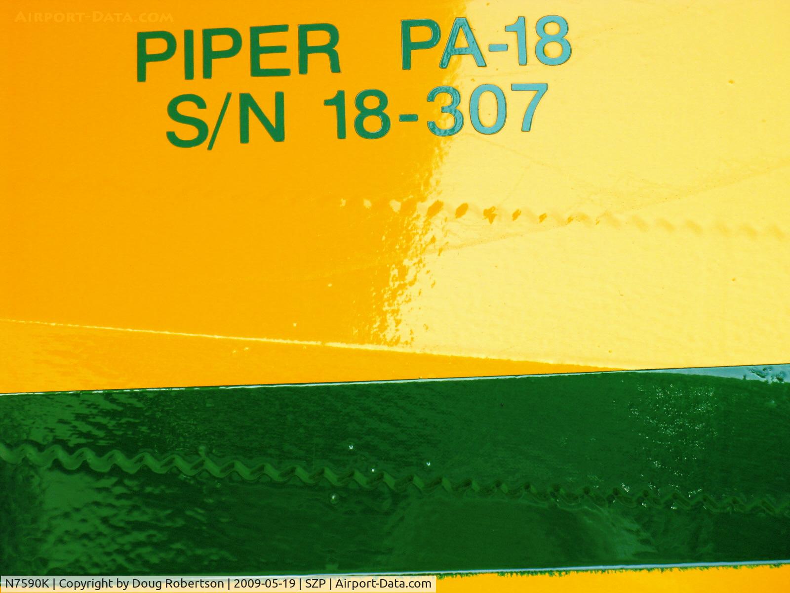 N7590K, 1950 Piper PA-18 C/N 18-307, 1950 Piper PA-18 SUPER CUB Amphibian, Lycoming O-290