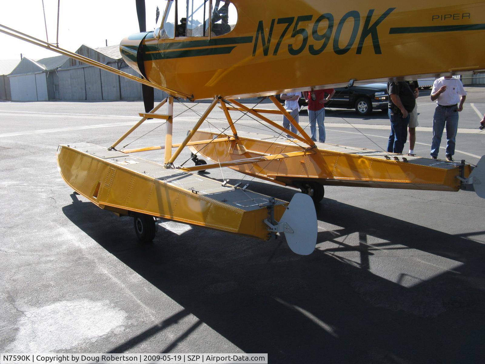 N7590K, 1950 Piper PA-18 C/N 18-307, 1950 Piper PA-18 SUPER CUB Amphibian, Lycoming O-290, Wipline 2100 floats, water rudders
