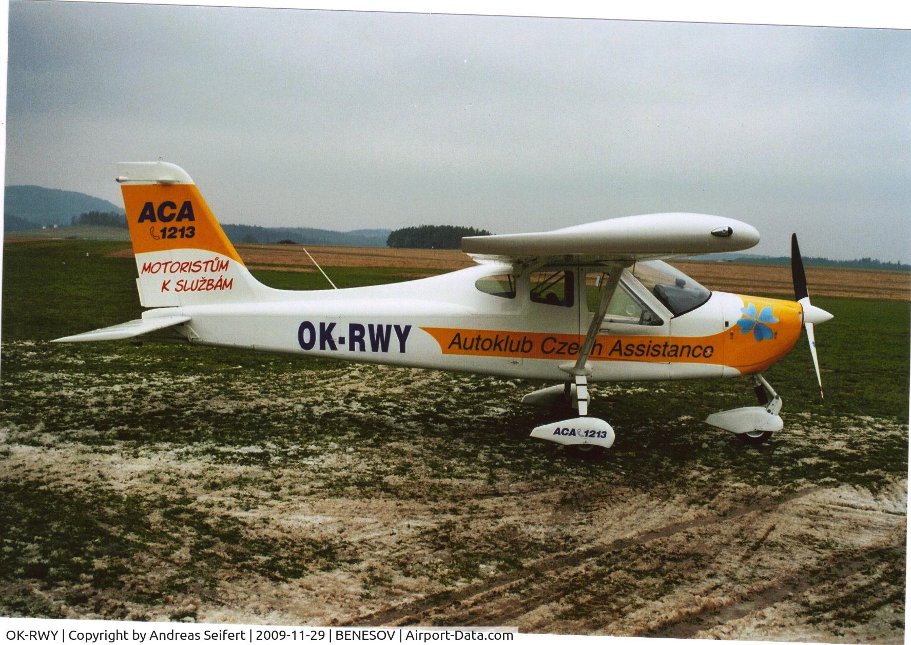 OK-RWY, Tecnam P-92JS Echo C/N 053, Benesov CSSR 29.11.2009