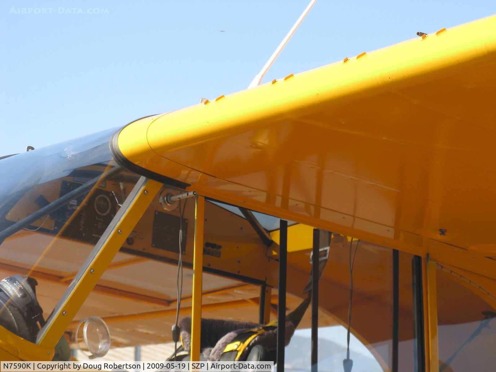 N7590K, 1950 Piper PA-18 C/N 18-307, 1950 Piper PA-18 SUPER CUB Amphibian, Lycoming O-290, wing Micro vortex generators