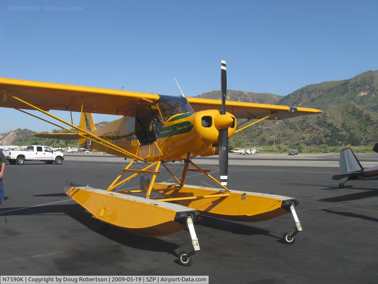 N7590K, 1950 Piper PA-18 C/N 18-307, 1950 Piper PA-18 SUPER CUB Amphibian, Lycoming O-290, Wipline 2100 floats