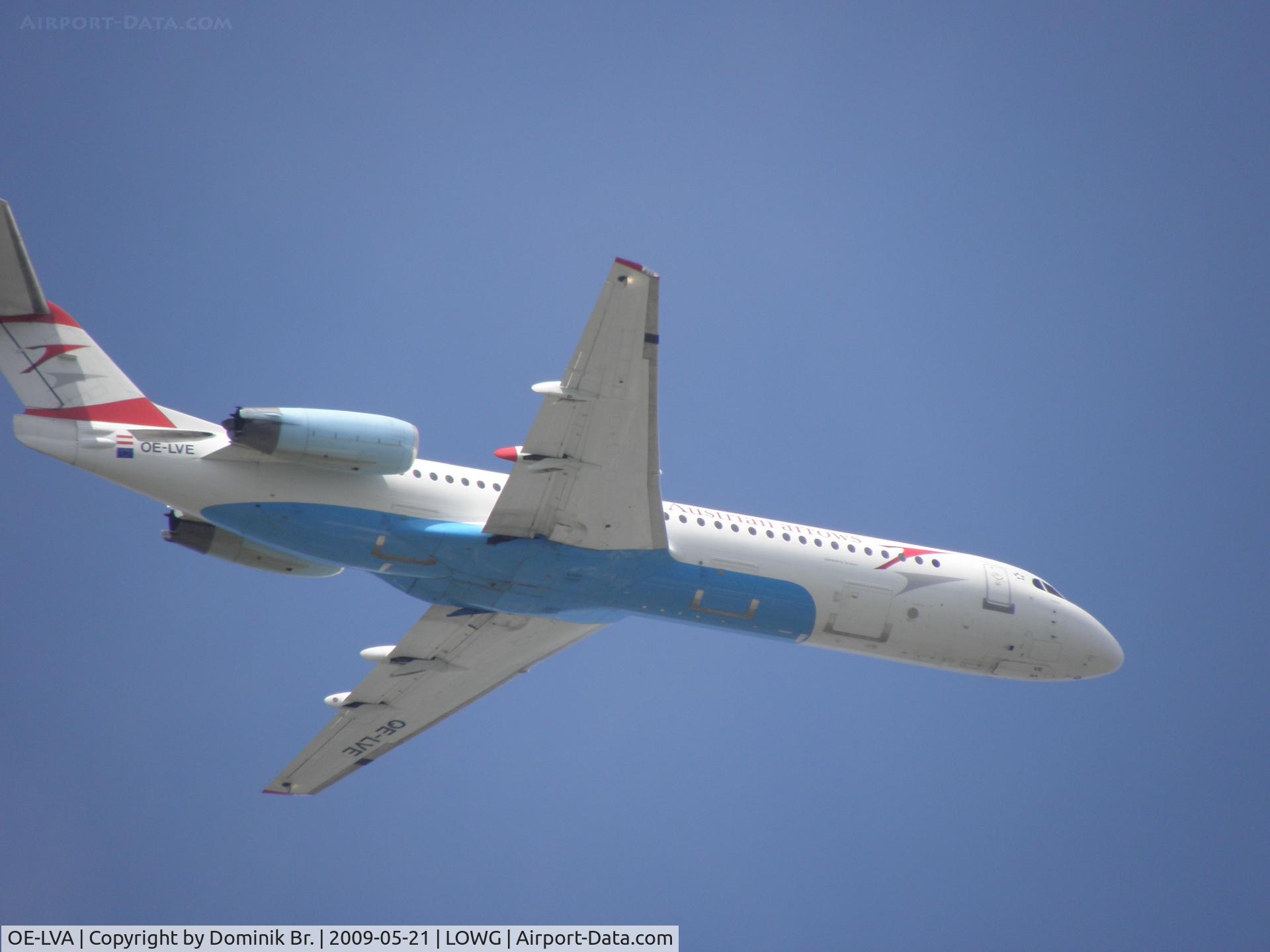 OE-LVA, 1994 Fokker 100 (F-28-0100) C/N 11490, Austrian Airlines