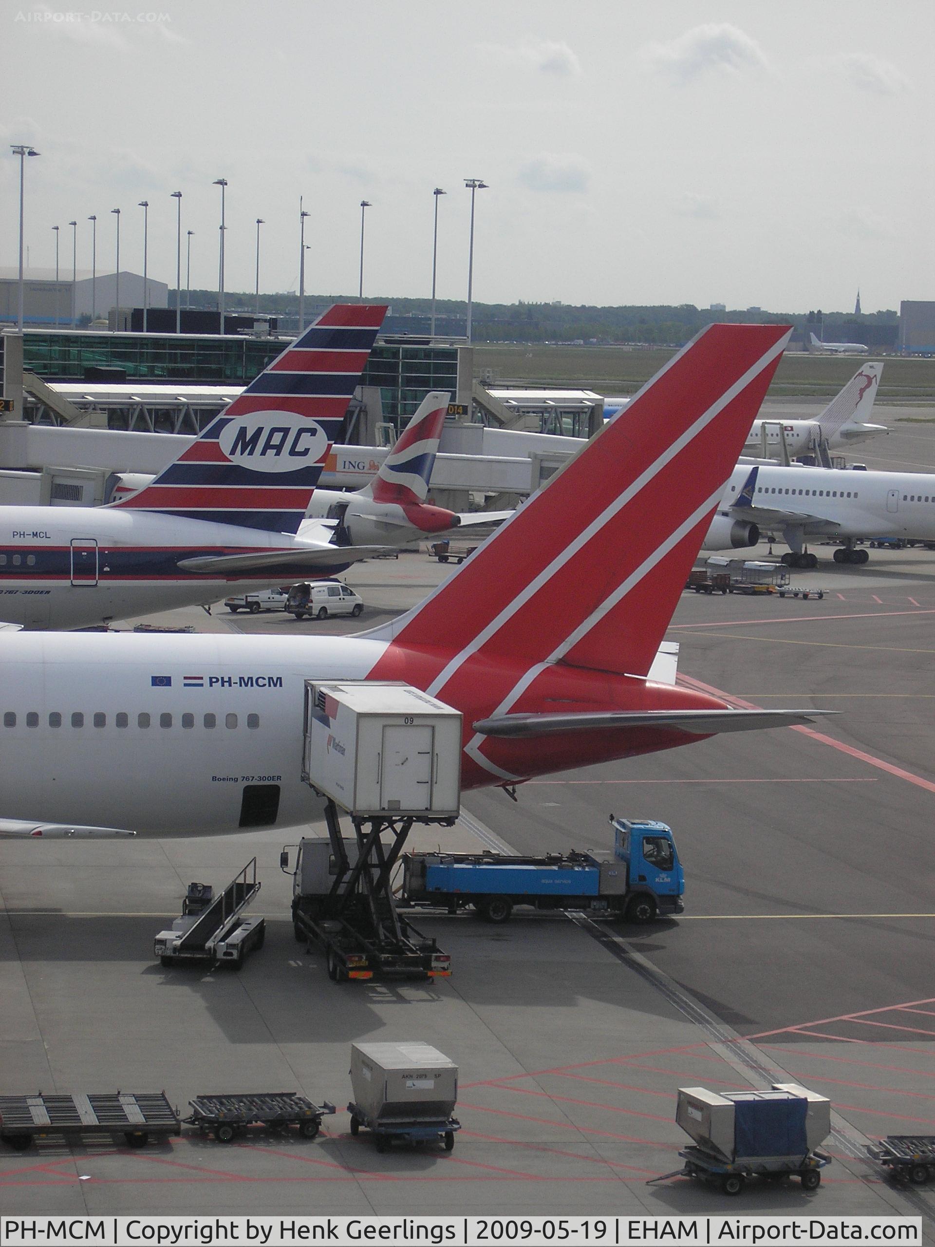 PH-MCM, 1992 Boeing 767-31A/ER C/N 26470, Tails : Martinair old and present