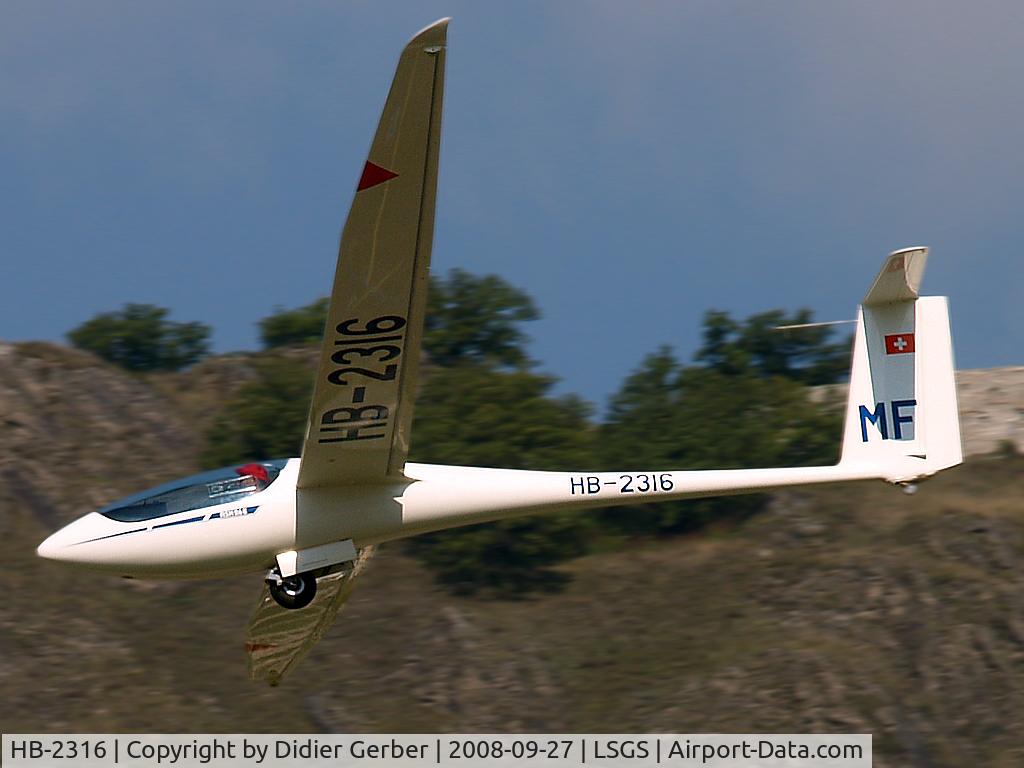HB-2316, 1998 Schleicher ASH-26E C/N 26142, Flight over Sion