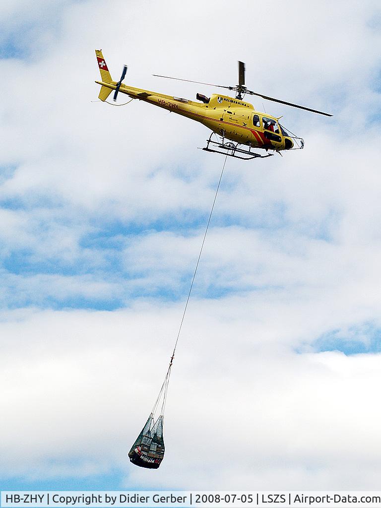 HB-ZHY, 2007 Eurocopter AS-350B-3 Ecureuil Ecureuil C/N 4220, home delivery drinks and food in Swiss Alps