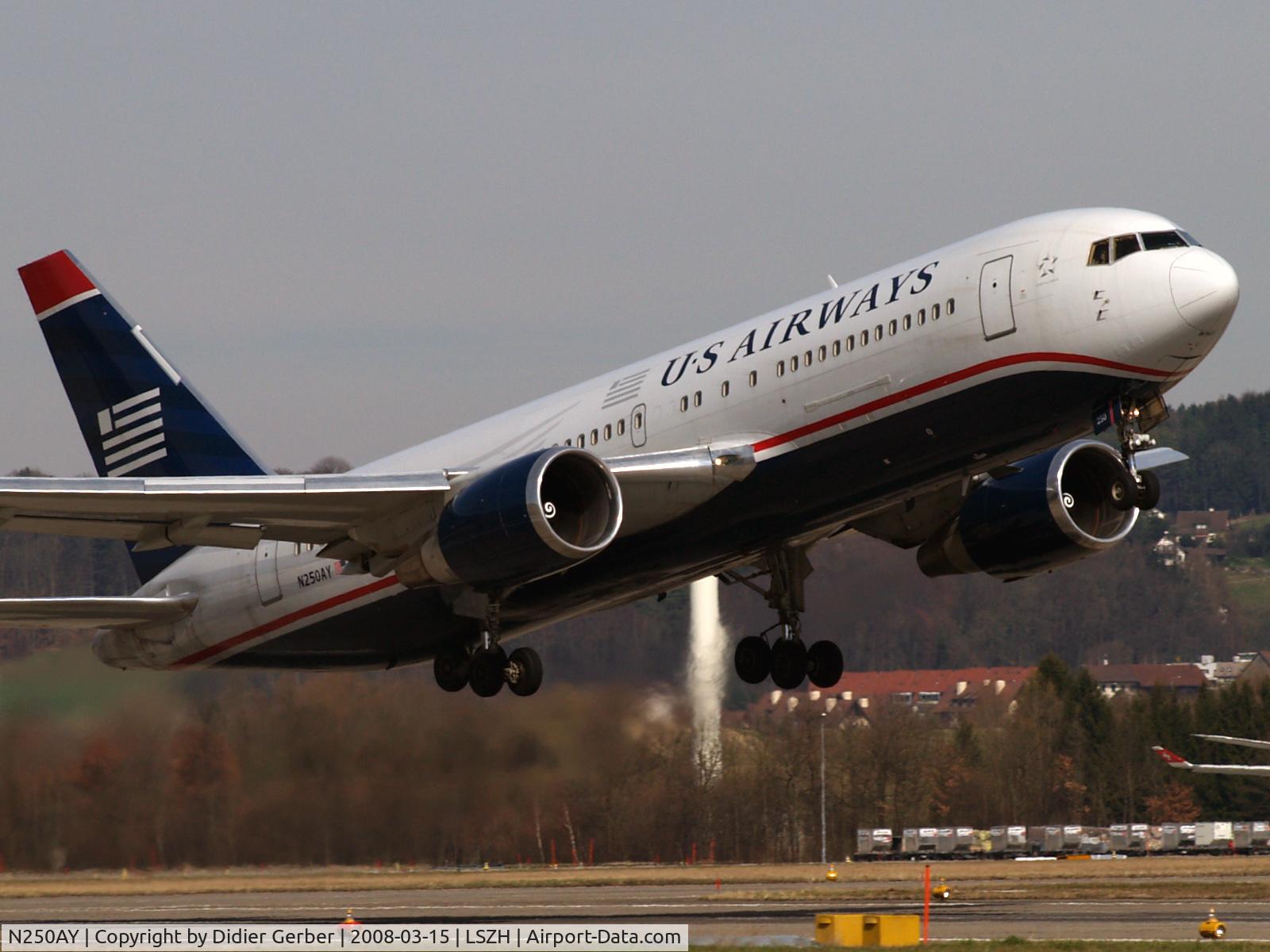 N250AY, 1988 Boeing 767-201 C/N 23902, Take-off rwy 16